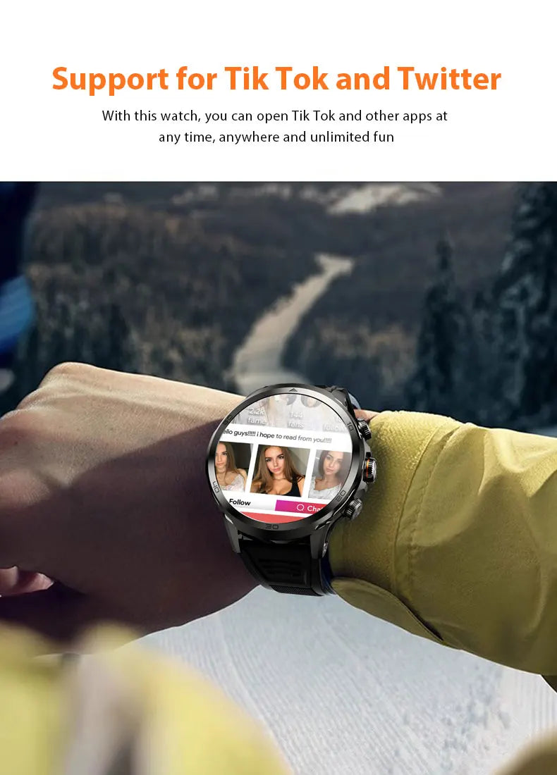 H19 Smartwatch Android 10.0 with 190° Camera & 1.95" AMOLED