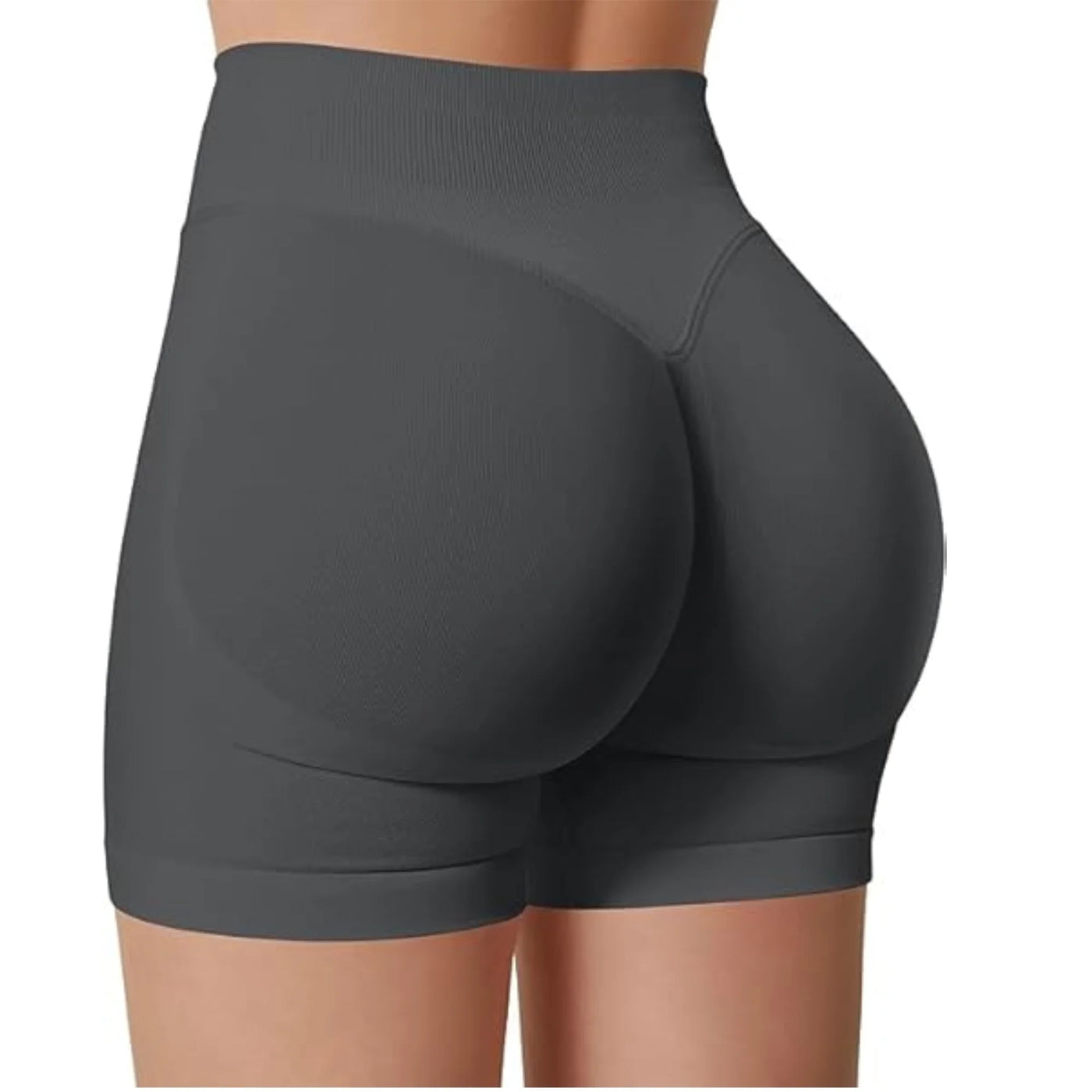 High-Waist Summer Yoga Shorts – Solid Color Fitness Pants