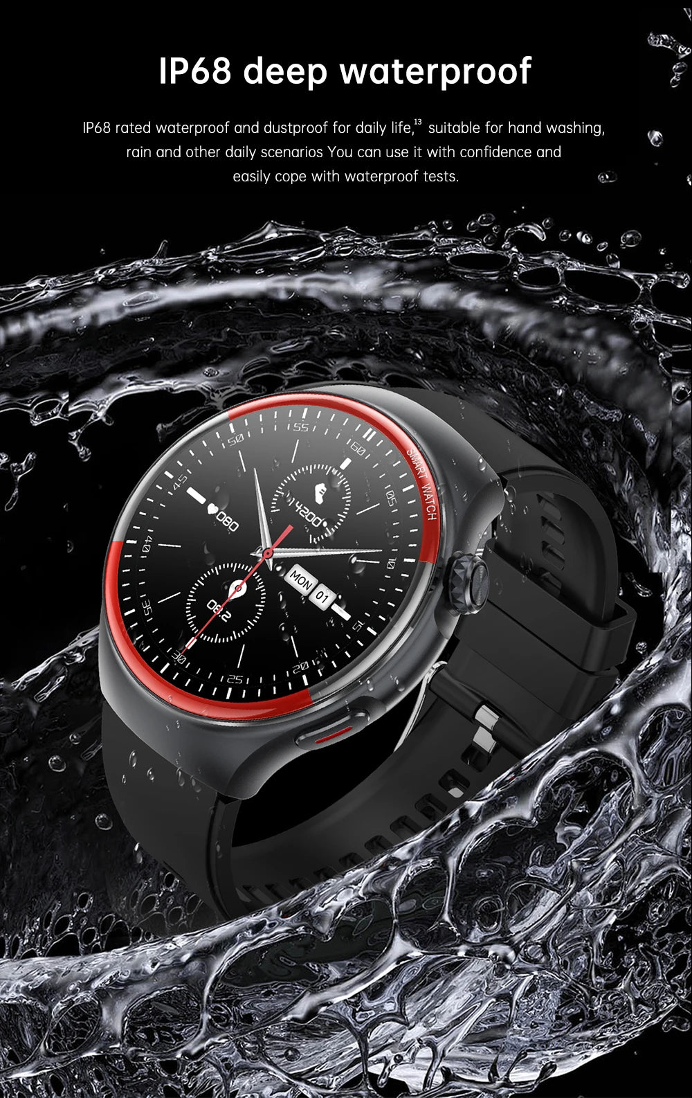 2025 Nursing Health Smartwatch with Laser Blood Pressure Monitor