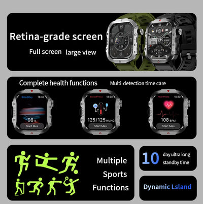 AXASFIT Smartwatch – 2.01" HD Screen with Bluetooth Call