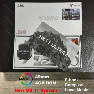 HK11 Ultra 3 Smartwatch 2025 49mm AMOLED NFC