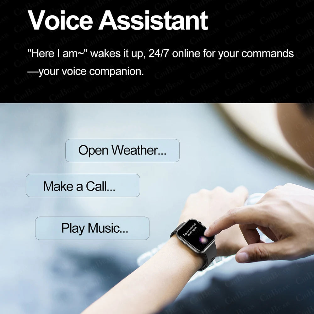 2025 Smartwatch 1.9" HD – Bluetooth Call, Heart Rate, Waterproof Fitness Watch