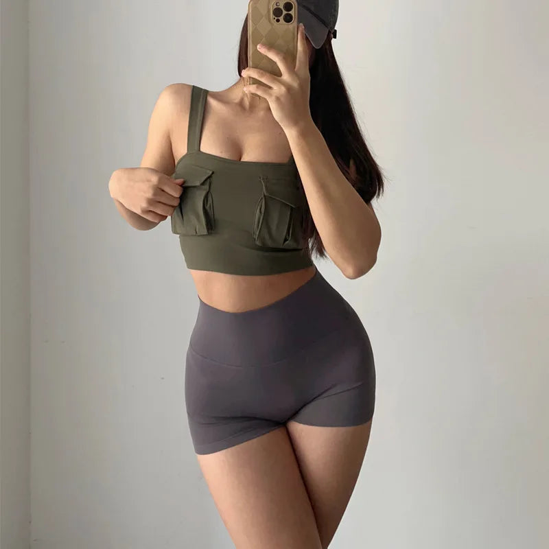 GymHUB High-Waist Hip Lifting Yoga Shorts for Women