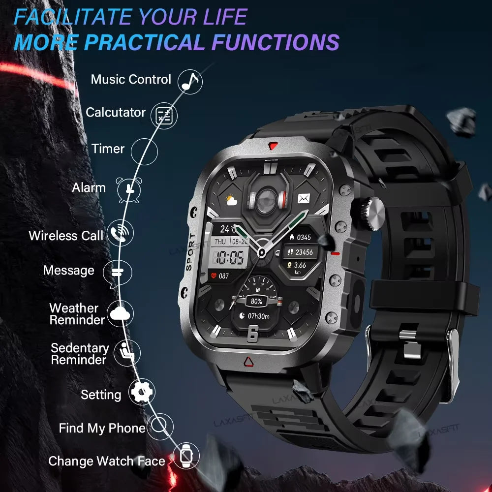 AXASFIT Smartwatch – 2.01" HD Screen with Bluetooth Call