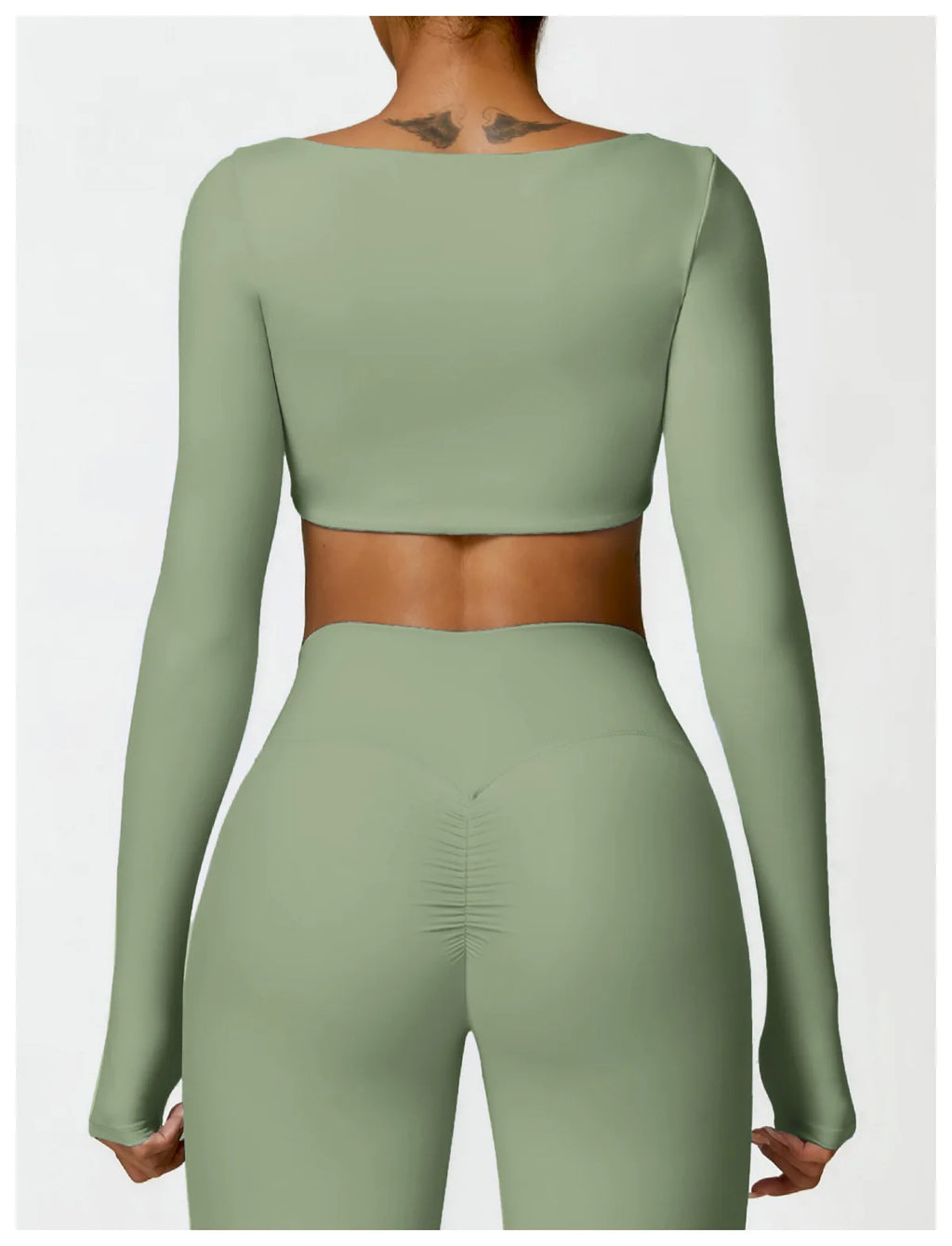 Hearuisavy Women’s Quick-Dry Sports Crop Top – Long Sleeve