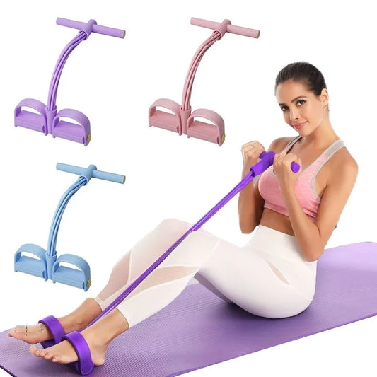 6-Tube Multi-Function Resistance Bands with Pedal Puller