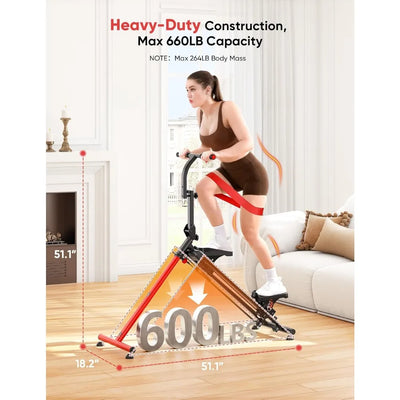 Home Fitness Stair Stepper with Adjustable Levels & Ski Mode