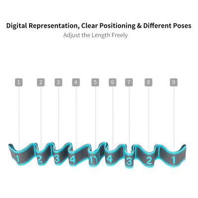 Elastic Yoga Stretching Strap with Loops for Yoga & Pilates