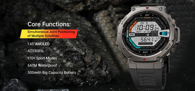T-Rex 3 Ultra GPS Smart Watch 5 ATM Waterproof Built-in Dual-band GNSS Compass Military Sport Smartwatch Men 2025 New For Xiaomi