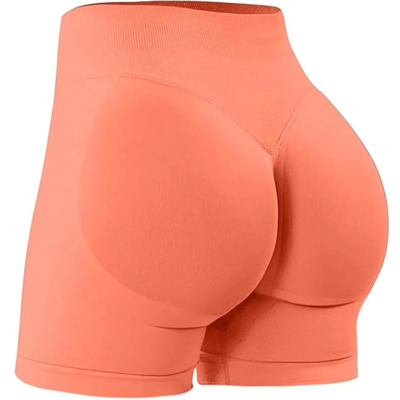 High-Waist Summer Yoga Shorts – Solid Color Fitness Pants