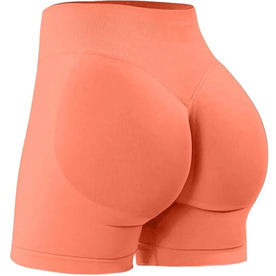 High-Waist Summer Yoga Shorts – Solid Color Fitness Pants