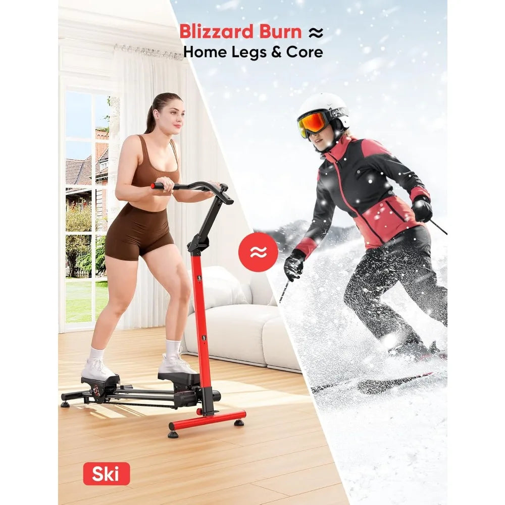 Home Fitness Stair Stepper with Adjustable Levels & Ski Mode