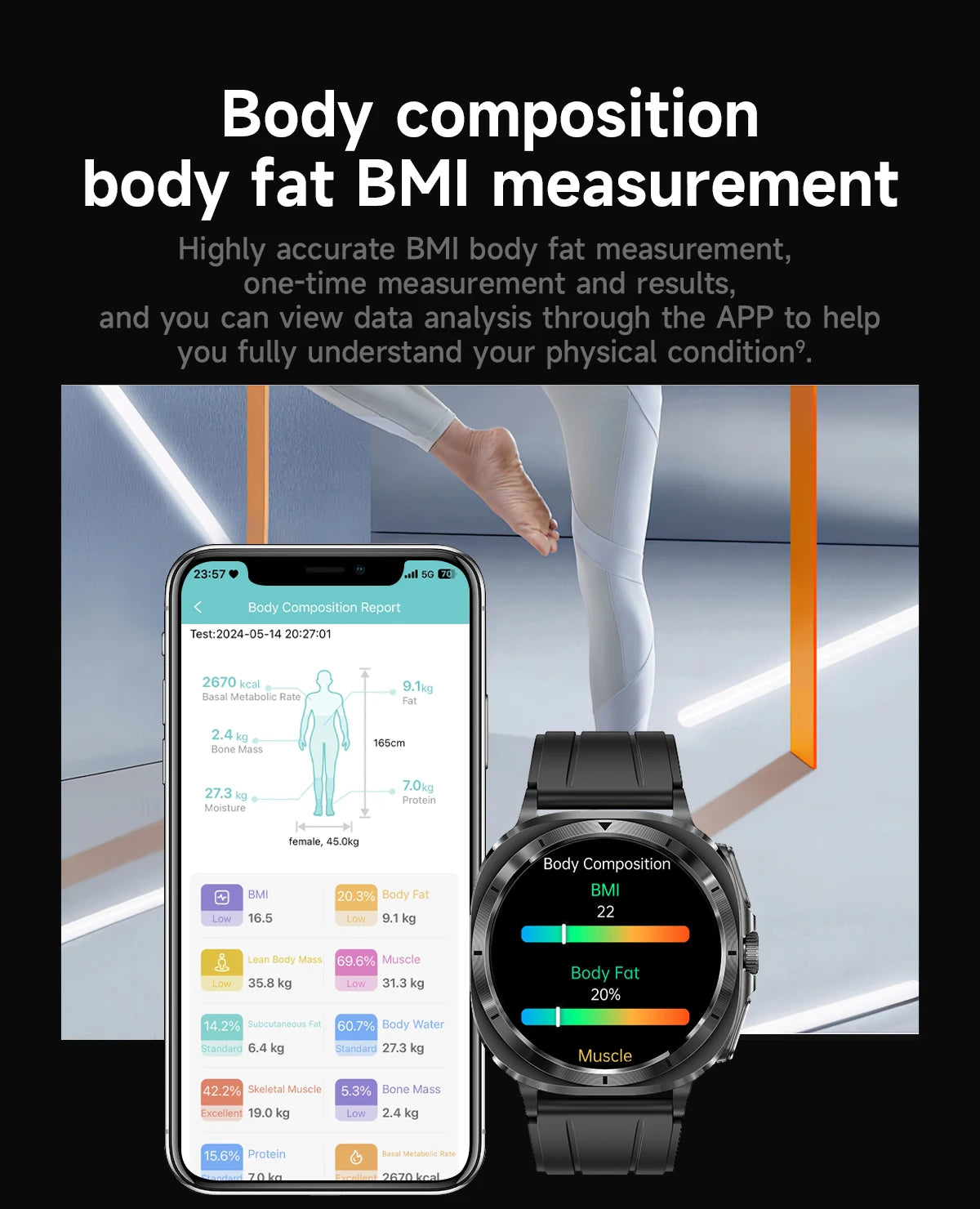 Xiaomi 2025 Health Smartwatch with ECG+PPG & Body Analysis