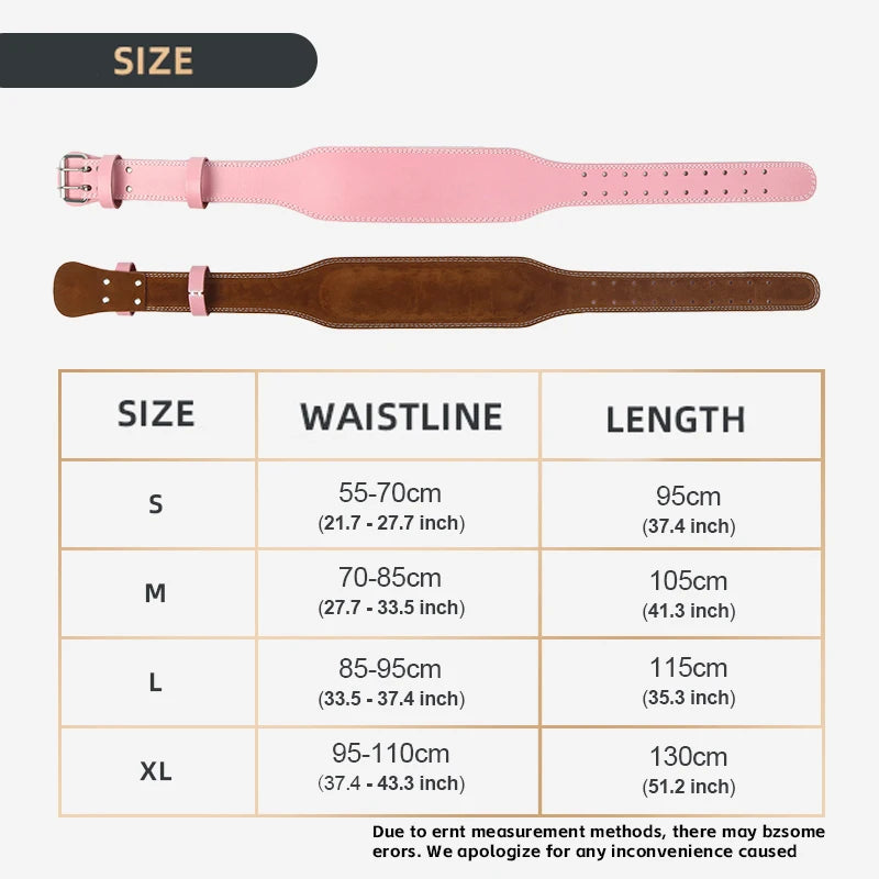 Women’s Weight Lifting Belt 10.5cm – Back Support for Squats & Powerlifting
