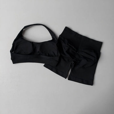 2-Piece Seamless Yoga Set for Women – Sports Bra & Shorts