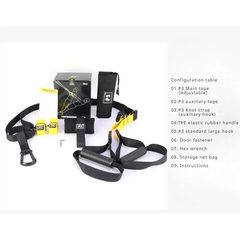 Adjustable Suspension Training Straps – Fitness & Yoga Workout System