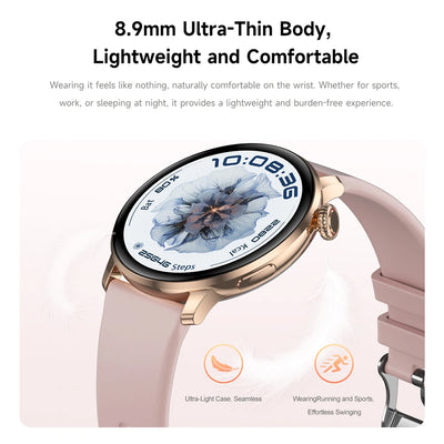 Ultra-thin Luxury Smartwatch Woman GPS Motion Trajectory Bluetooth Call Health Dynamic Island Waterproof Smart Watch Android IOS