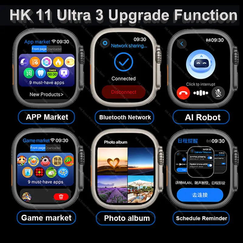 HK11 Ultra 3 Smartwatch 2025 49mm AMOLED NFC