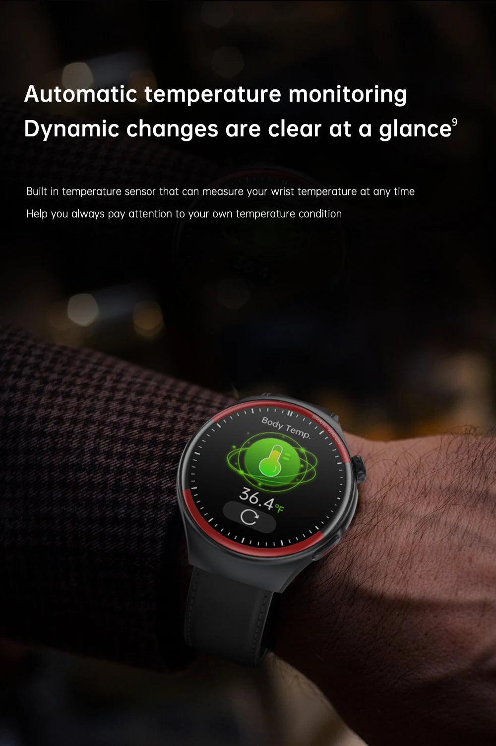 2025 Nursing Health Smartwatch with Laser Blood Pressure Monitor