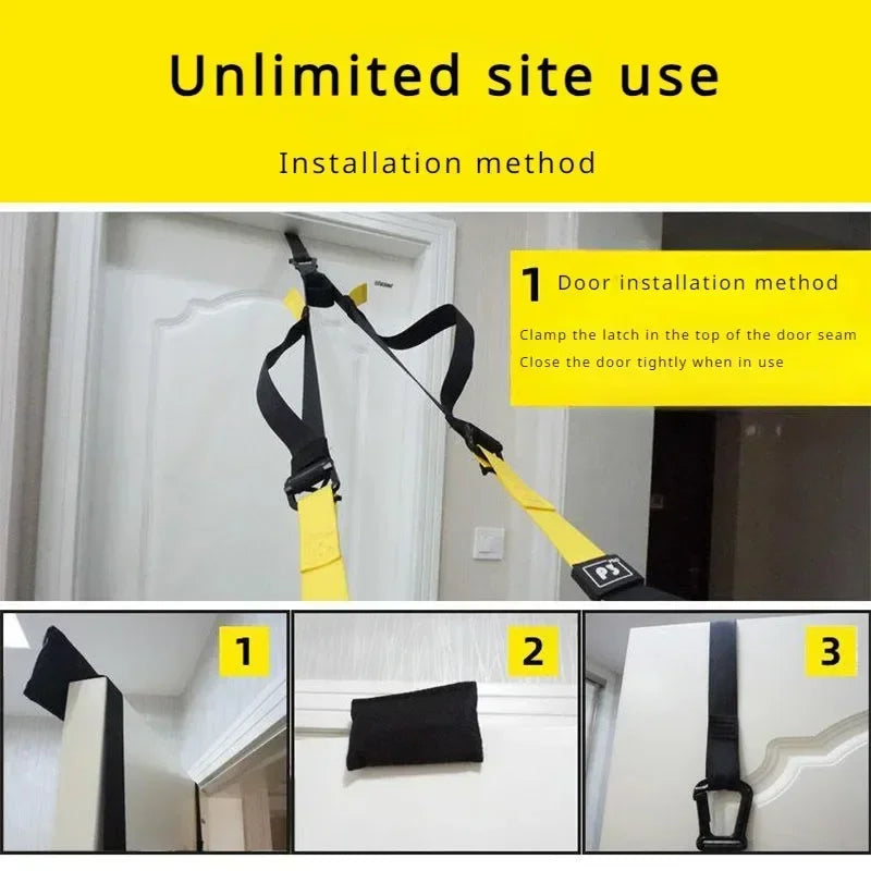 Adjustable Suspension Training Straps – Fitness & Yoga Workout System