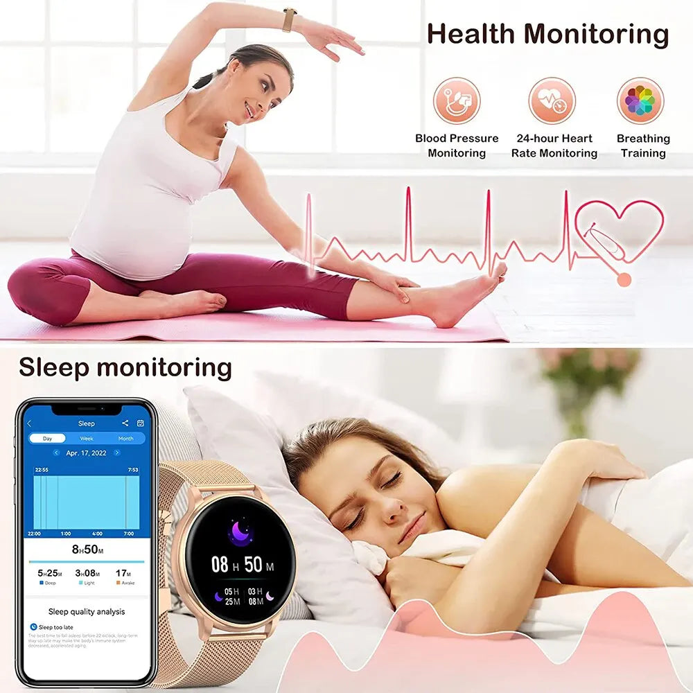 Men’s Smartwatch Y22 – Custom Dial, Fitness Tracker, Heart Rate Monitor