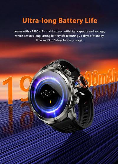 H19 Smartwatch Android 10.0 with 190° Camera & 1.95" AMOLED