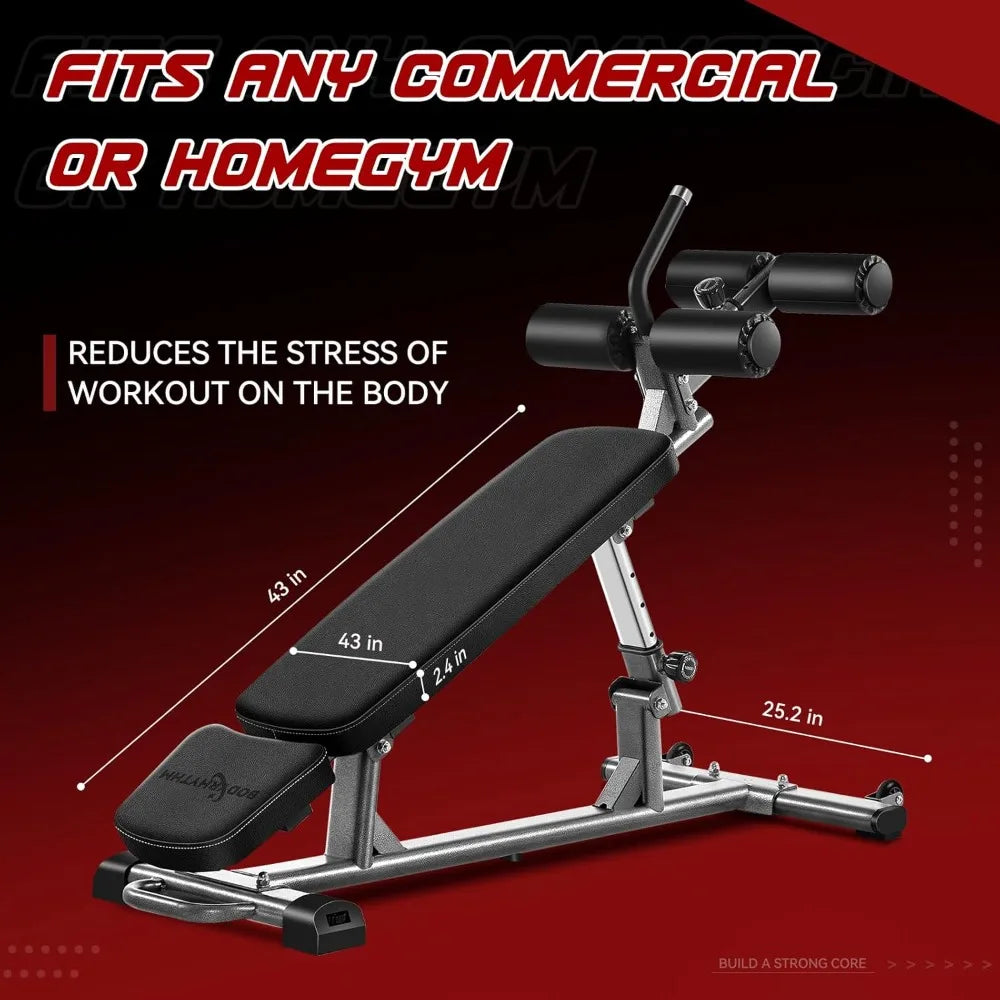 Adjustable Sit-Up Bench with Reverse Crunch Handle