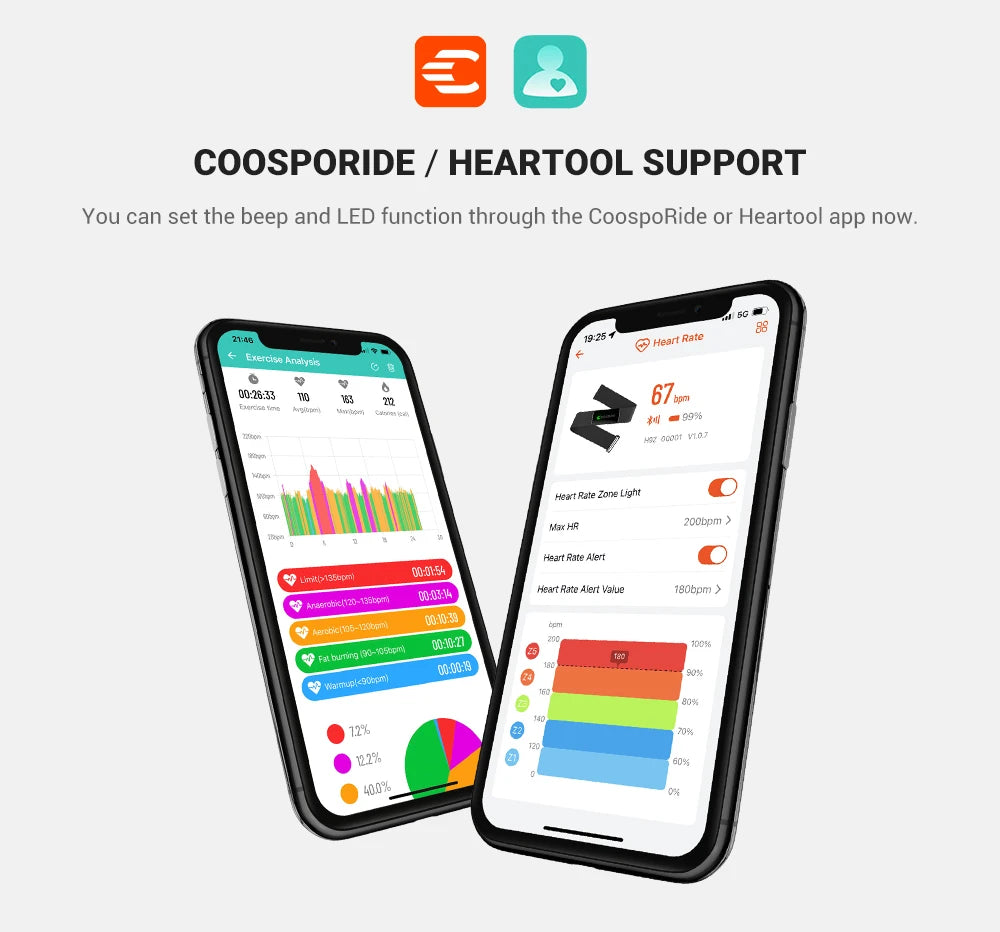 COOSPO H9Z Rechargeable Heart Rate Monitor Chest Strap