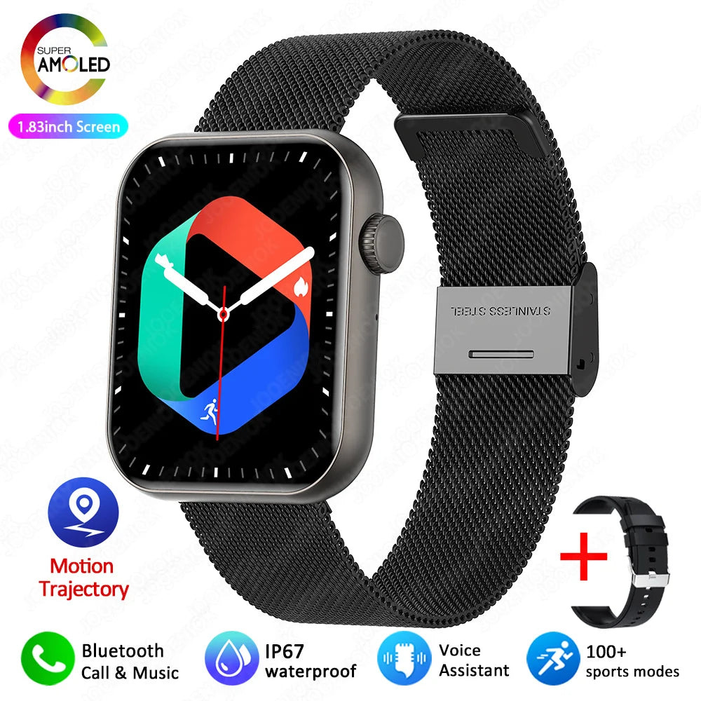 2025 Smartwatch 1.9" HD – Bluetooth Call, Heart Rate, Waterproof Fitness Watch