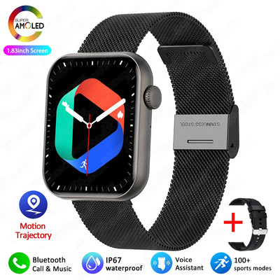 2025 Smartwatch 1.9" HD – Bluetooth Call, Heart Rate, Waterproof Fitness Watch