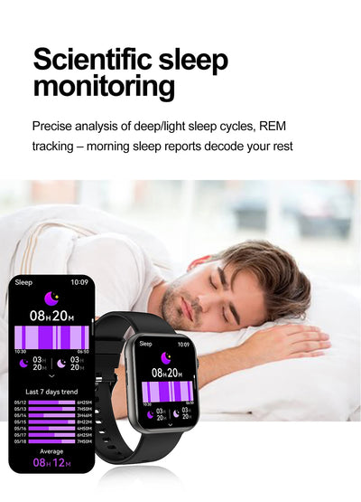 2025 Smartwatch 1.9" HD – Bluetooth Call, Heart Rate, Waterproof Fitness Watch