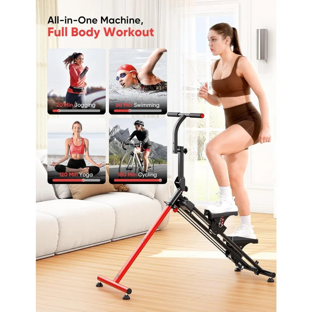 Home Fitness Stair Stepper with Adjustable Levels & Ski Mode