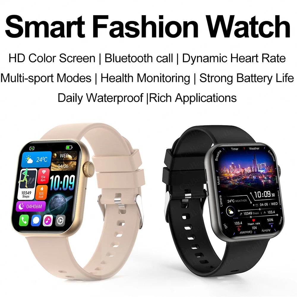 2025 Smartwatch 1.9" HD – Bluetooth Call, Heart Rate, Waterproof Fitness Watch
