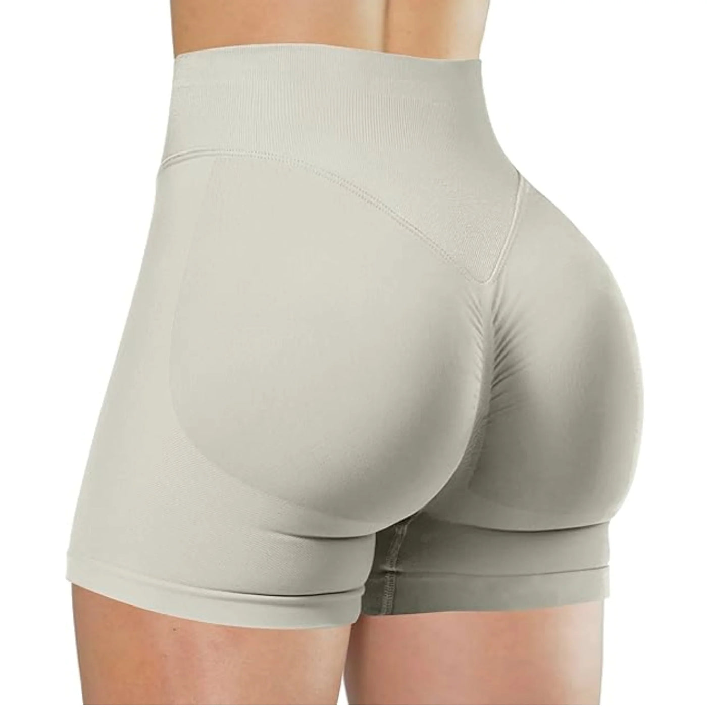 High-Waist Summer Yoga Shorts – Solid Color Fitness Pants