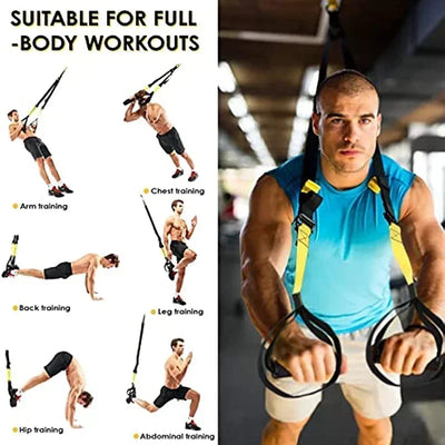 Adjustable Suspension Training Straps – Fitness & Yoga Workout System