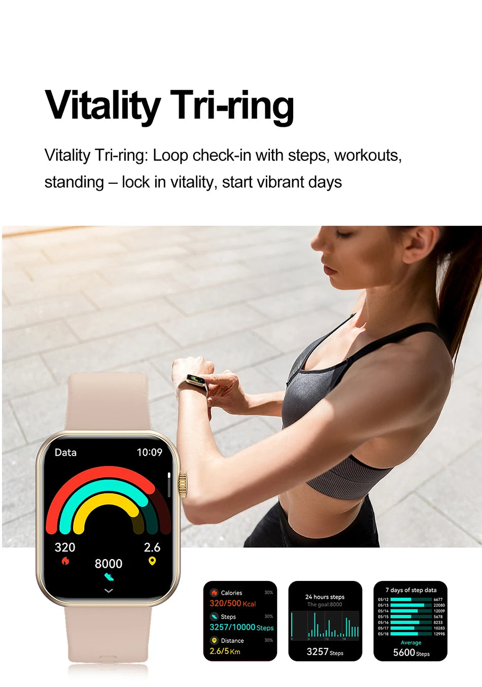 2025 Smartwatch 1.9" HD – Bluetooth Call, Heart Rate, Waterproof Fitness Watch