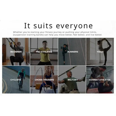 Adjustable Suspension Training Straps – Fitness & Yoga Workout System