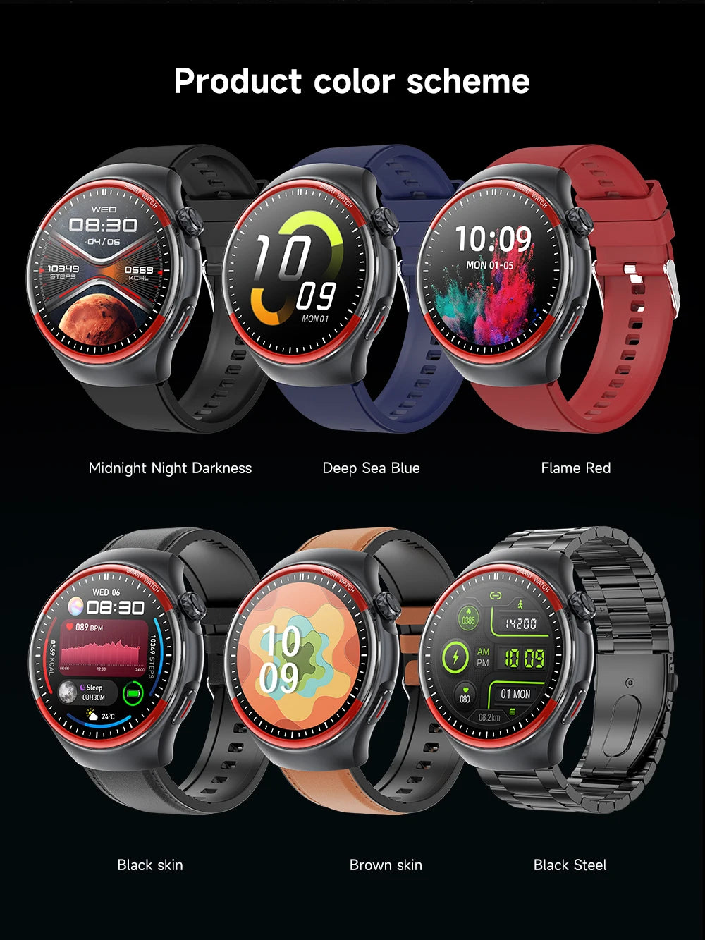 2025 Laser Detection Smartwatch with Blood Pressure & HRV