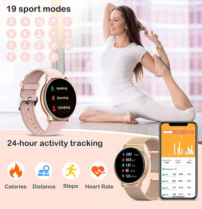 Men’s Smartwatch Y22 – Custom Dial, Fitness Tracker, Heart Rate Monitor