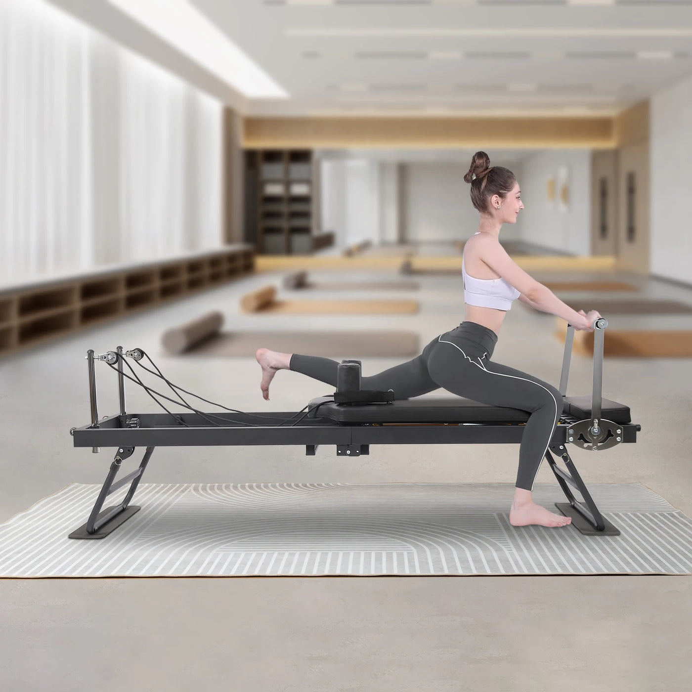 Foldable Steel Pilates Reformer Machine for Home & Office
