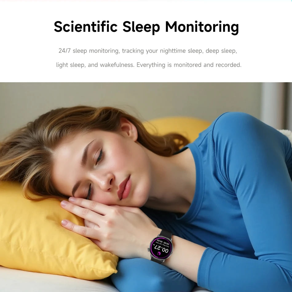 Ultra-thin Luxury Smartwatch Woman GPS Motion Trajectory Bluetooth Call Health Dynamic Island Waterproof Smart Watch Android IOS