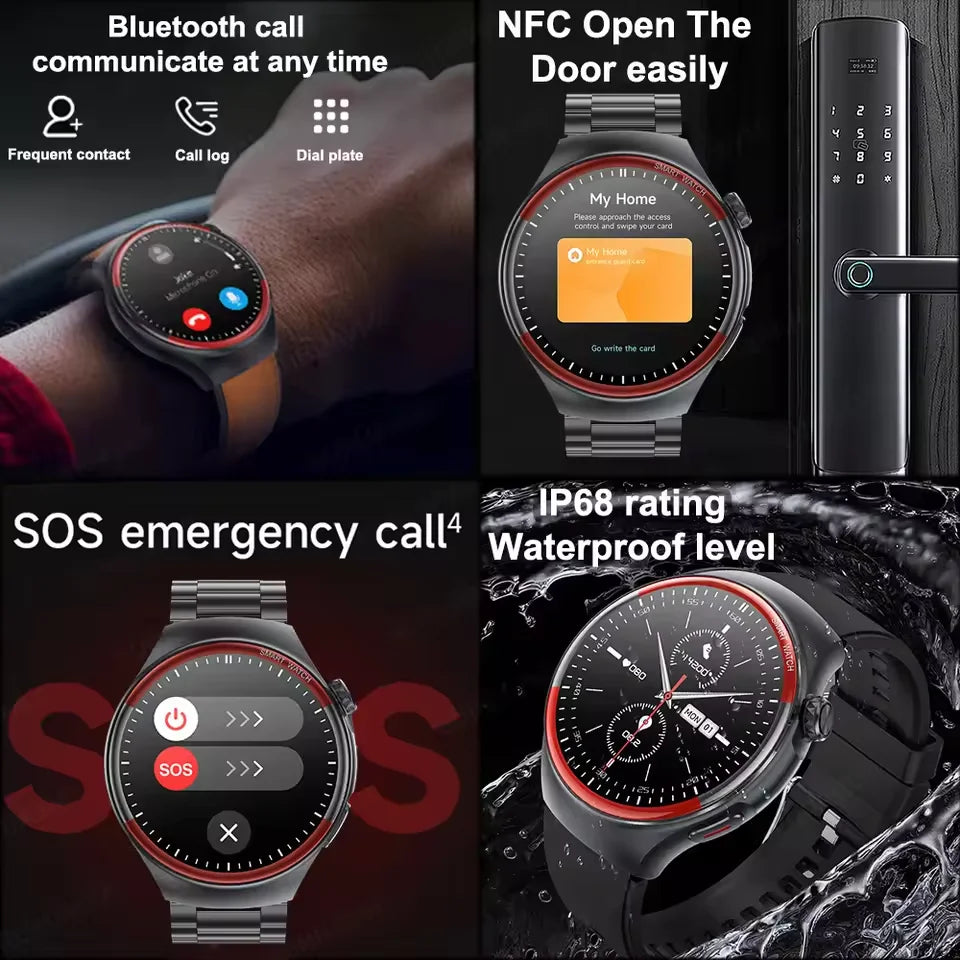 2025 Nursing Health Smartwatch with Laser Blood Pressure Monitor