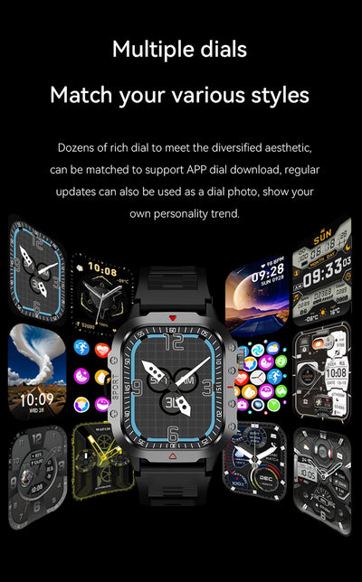 AXASFIT Smartwatch – 2.01" HD Screen with Bluetooth Call