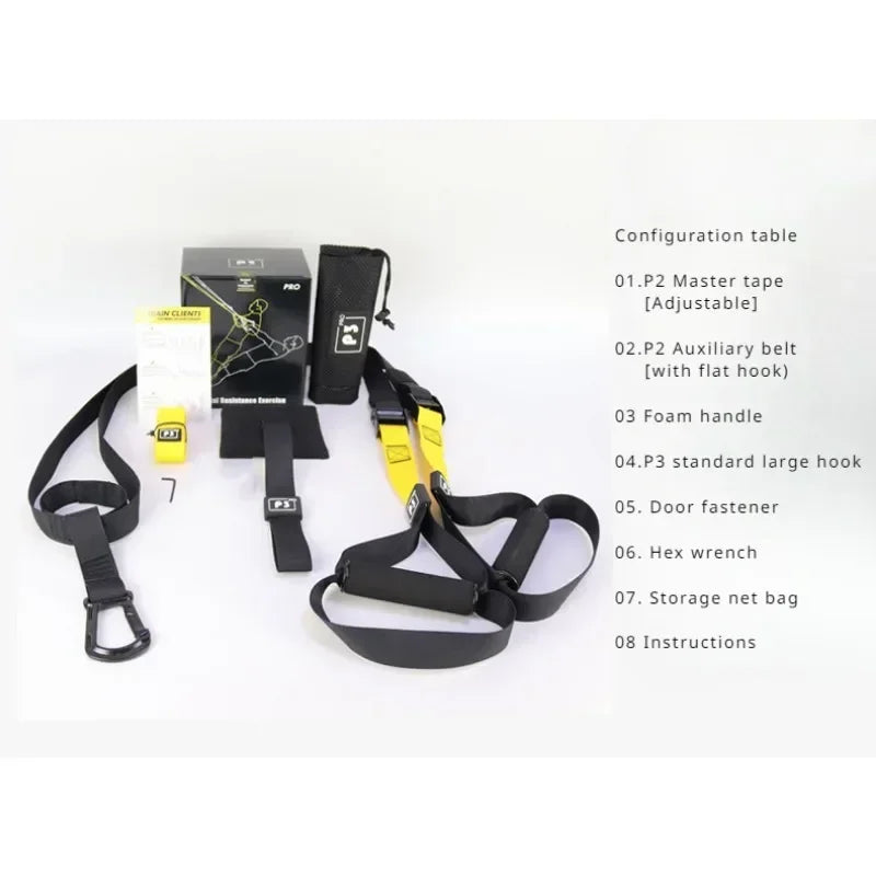 Adjustable Suspension Training Straps – Fitness & Yoga Workout System