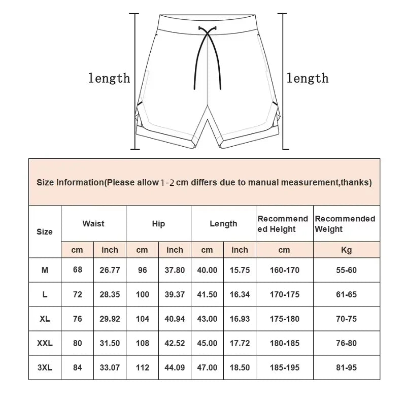 Men’s Camo 2-in-1 Quick-Dry Running Shorts