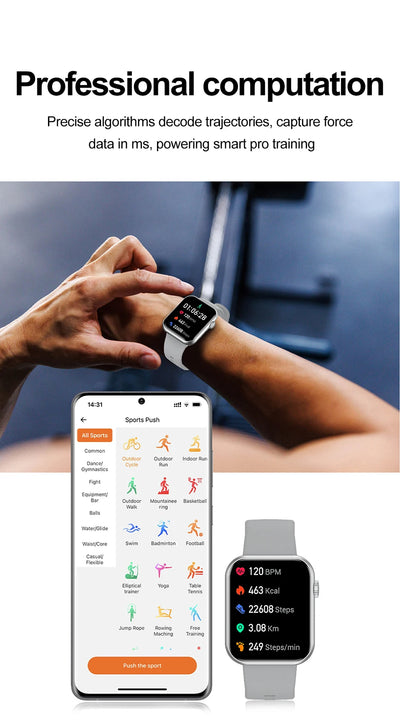 2025 Smartwatch 1.9" HD – Bluetooth Call, Heart Rate, Waterproof Fitness Watch