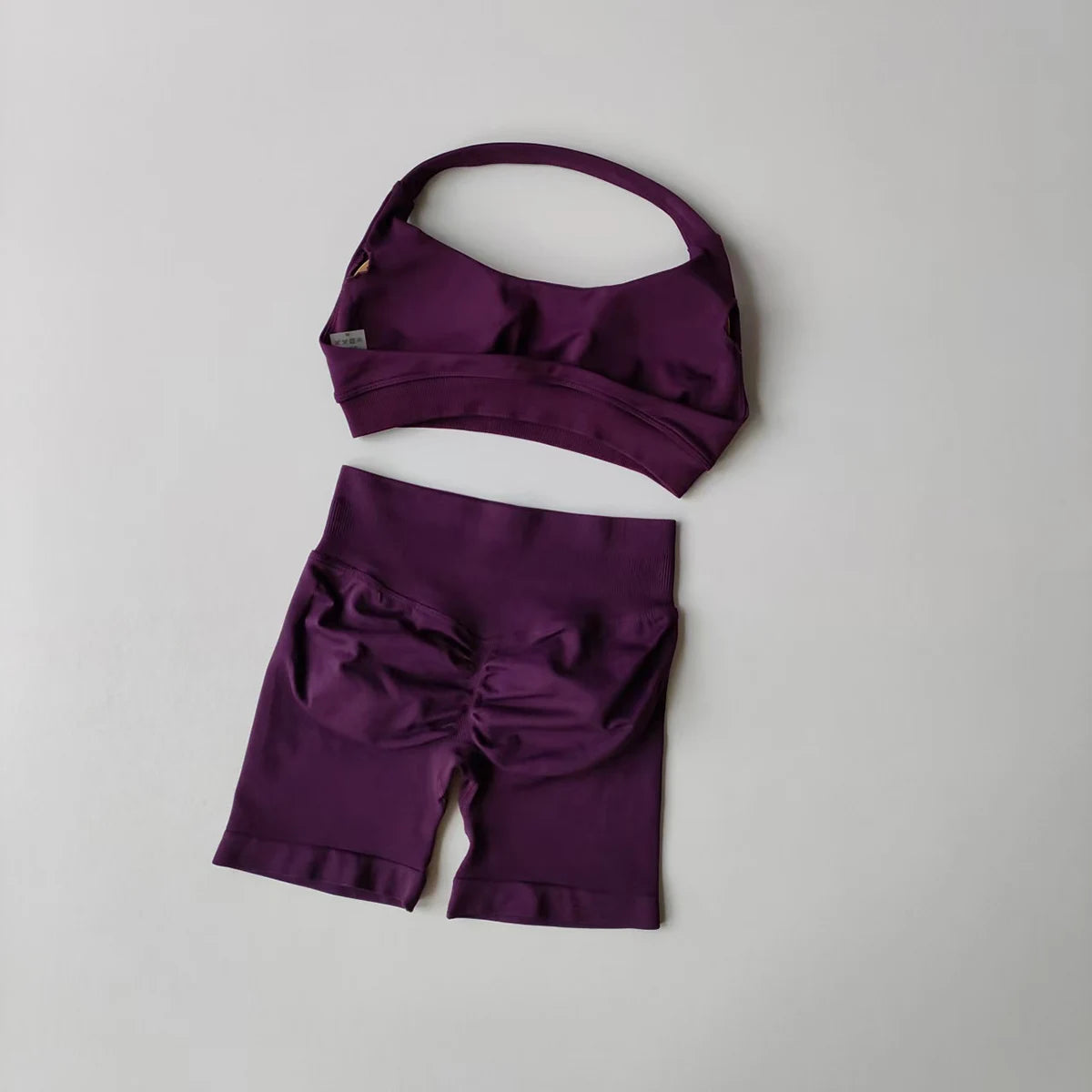 2-Piece Seamless Yoga Set for Women – Sports Bra & Shorts