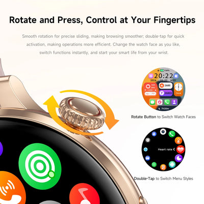 Ultra-thin Luxury Smartwatch Woman GPS Motion Trajectory Bluetooth Call Health Dynamic Island Waterproof Smart Watch Android IOS