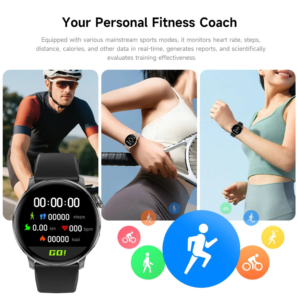 Ultra-thin Luxury Smartwatch Woman GPS Motion Trajectory Bluetooth Call Health Dynamic Island Waterproof Smart Watch Android IOS