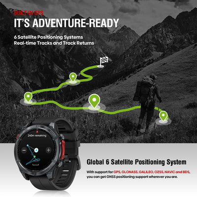 Zeblaze Stratos 4 GPS Smartwatch 1.43" AMOLED